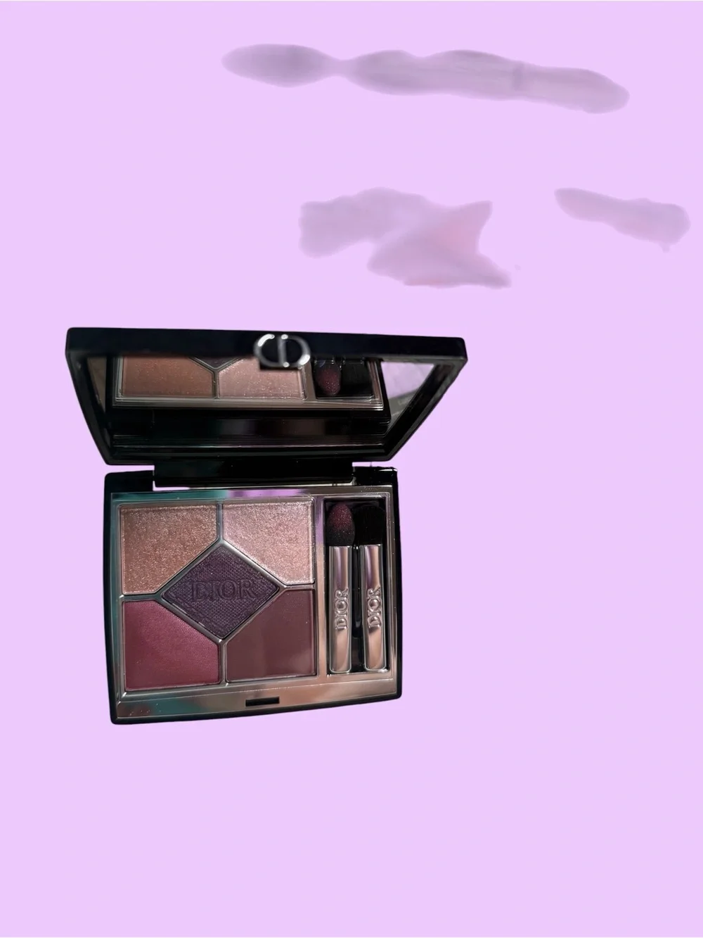 Diorshow 5-Color Eyeshadow Palette - plum & champagne Shades in DENIM